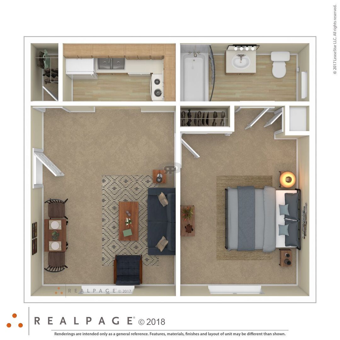 1 Bedroom floor plan