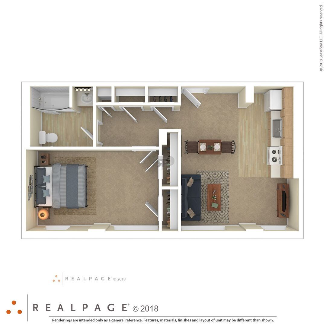 1 Bedroom floor plan