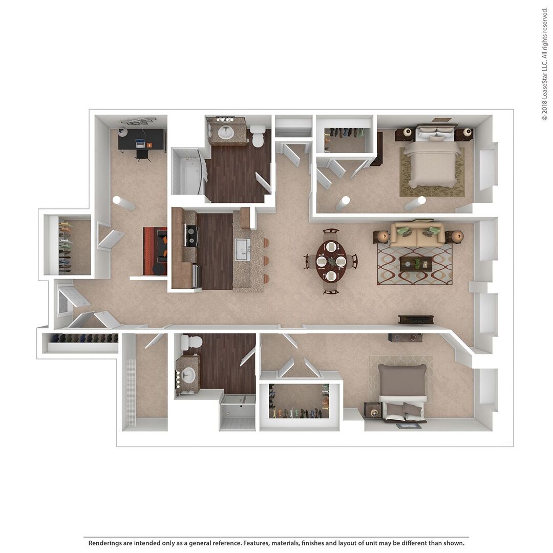 2 Bedroom floor plan