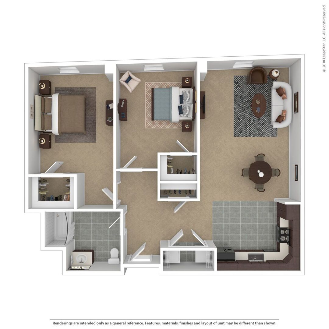 2 Bedroom floor plan