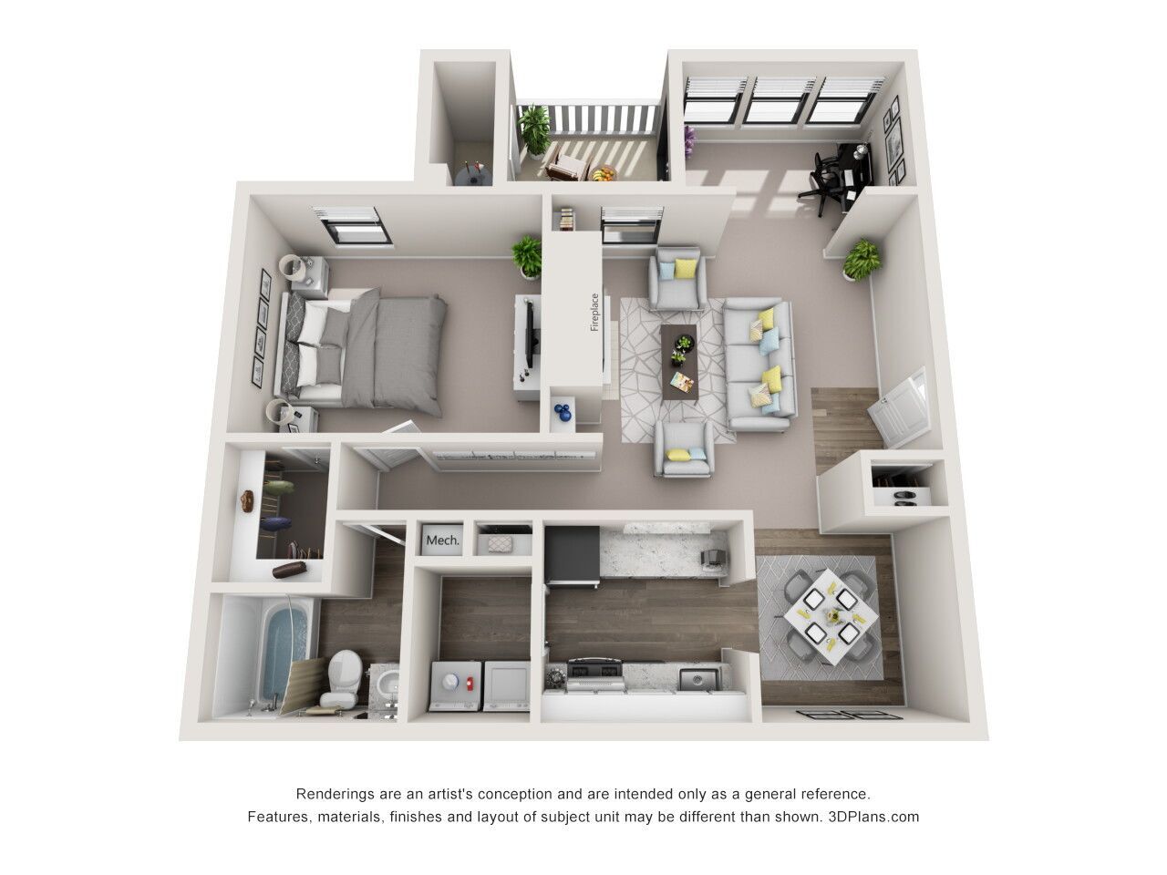 The Albemarle - Renovated floor plan