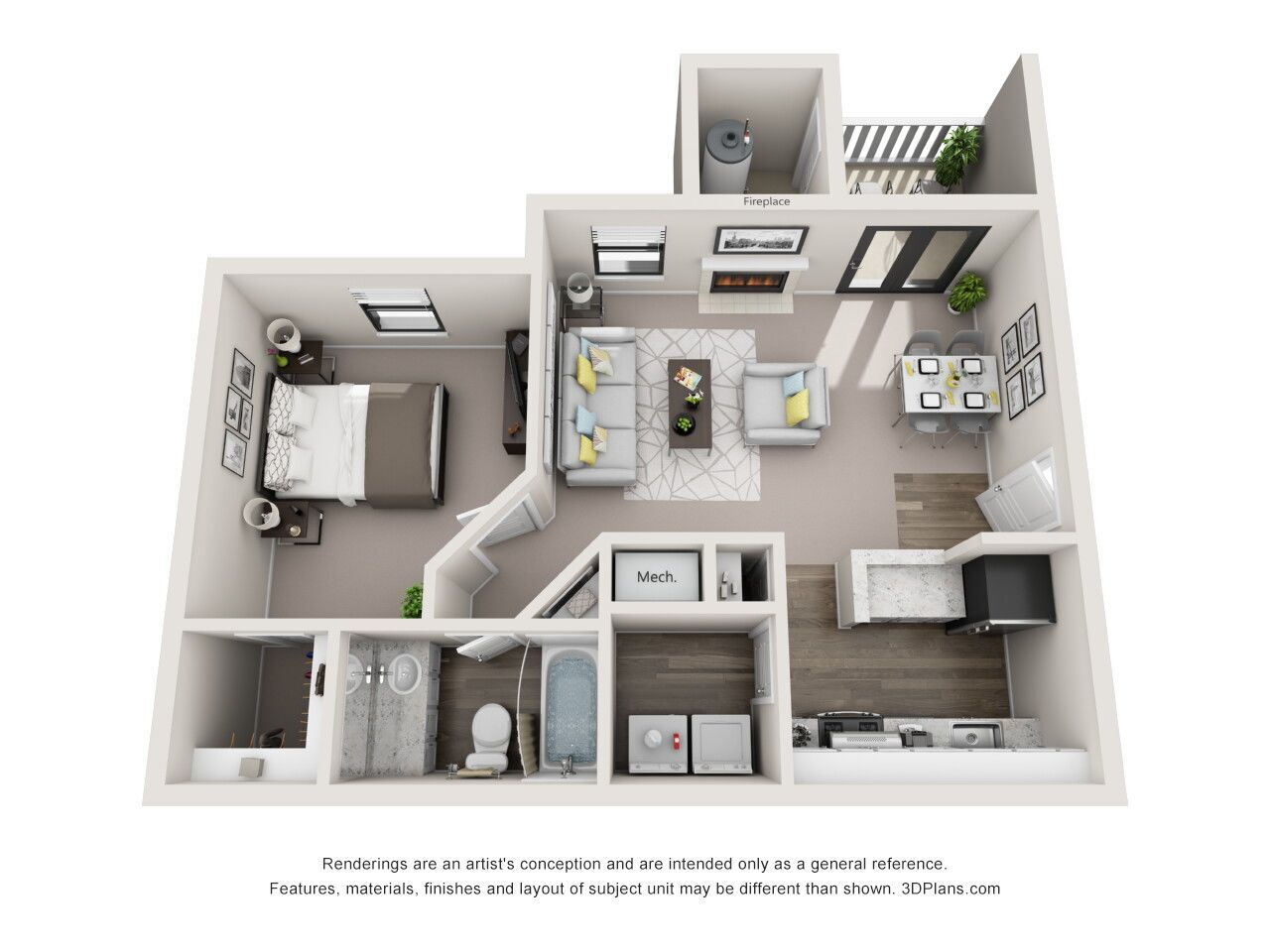 The Gresham - Renovated floor plan