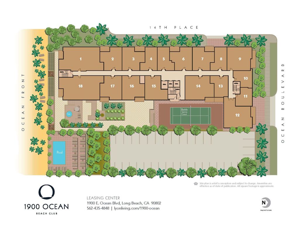 1900 Ocean Beach Club Site Map