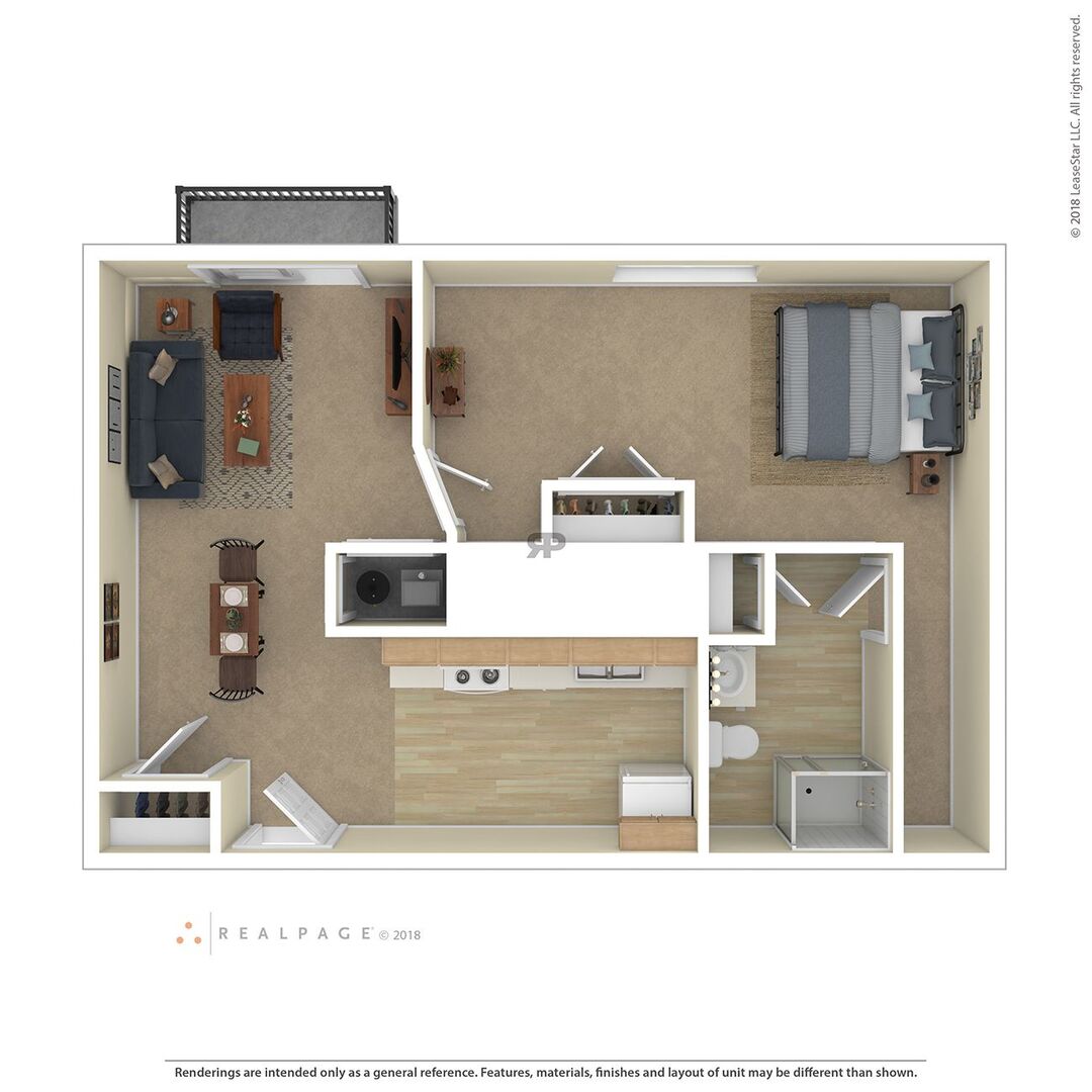 1 Bedroom floor plan