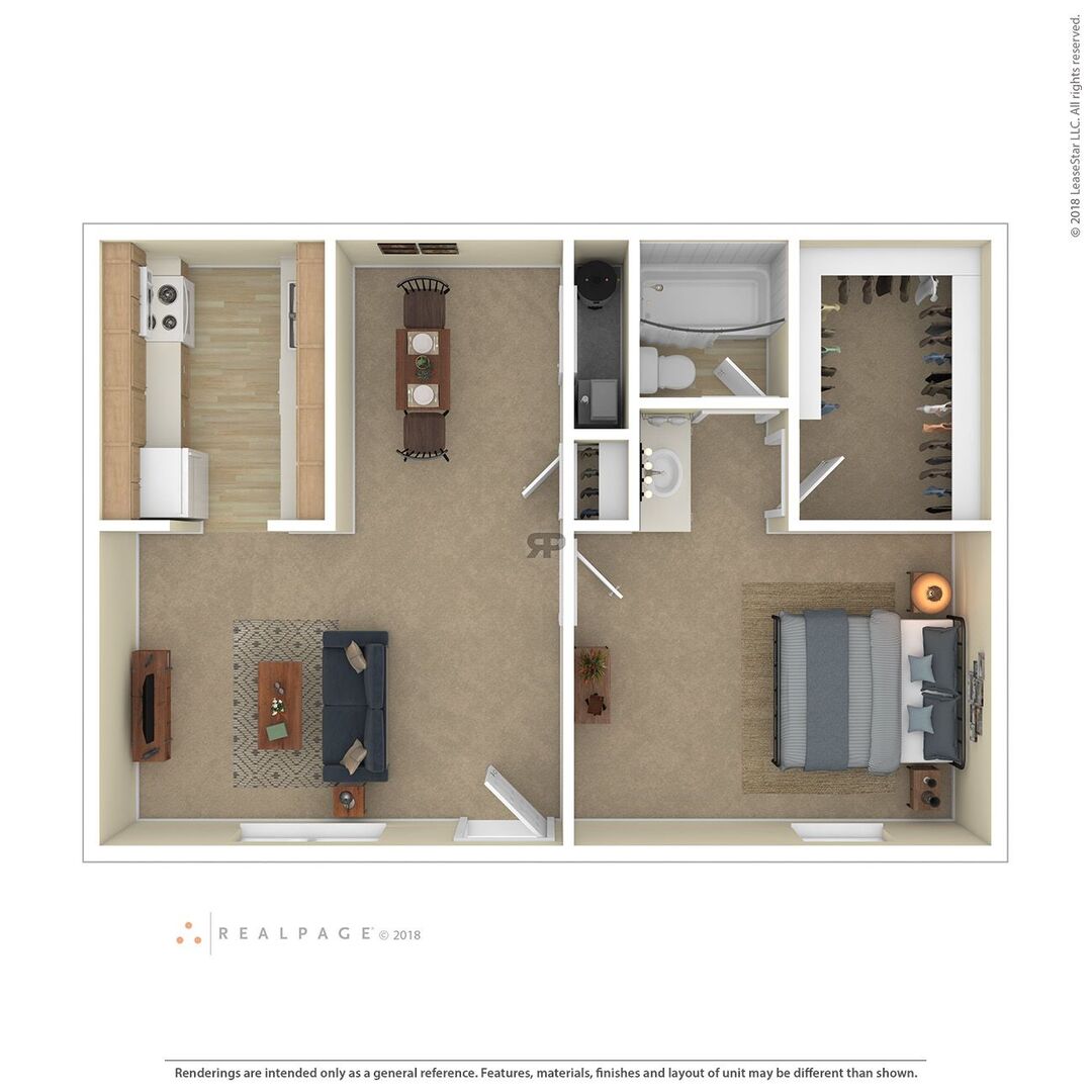 1 Bedroom floor plan