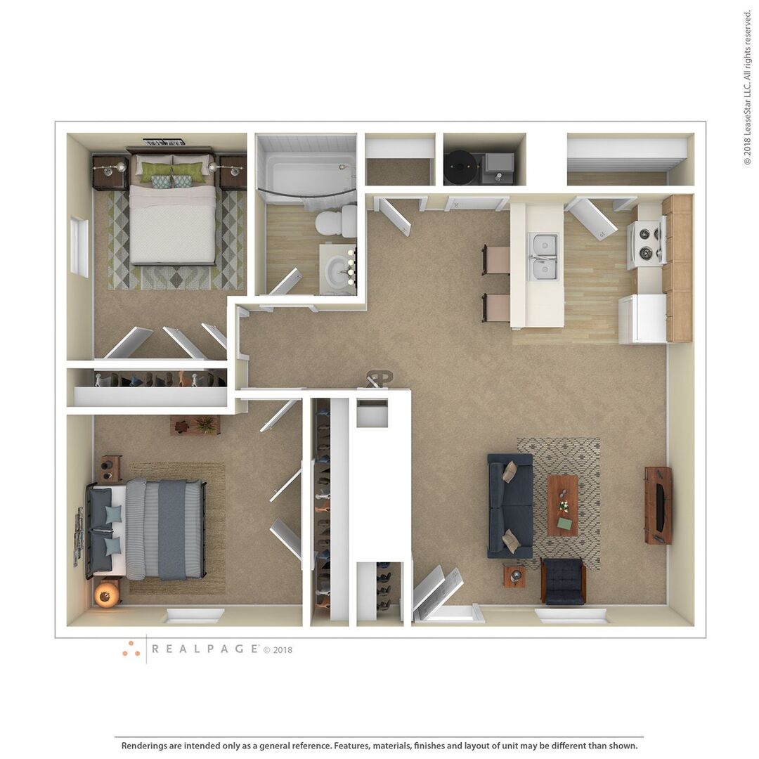 2 Bedroom floor plan
