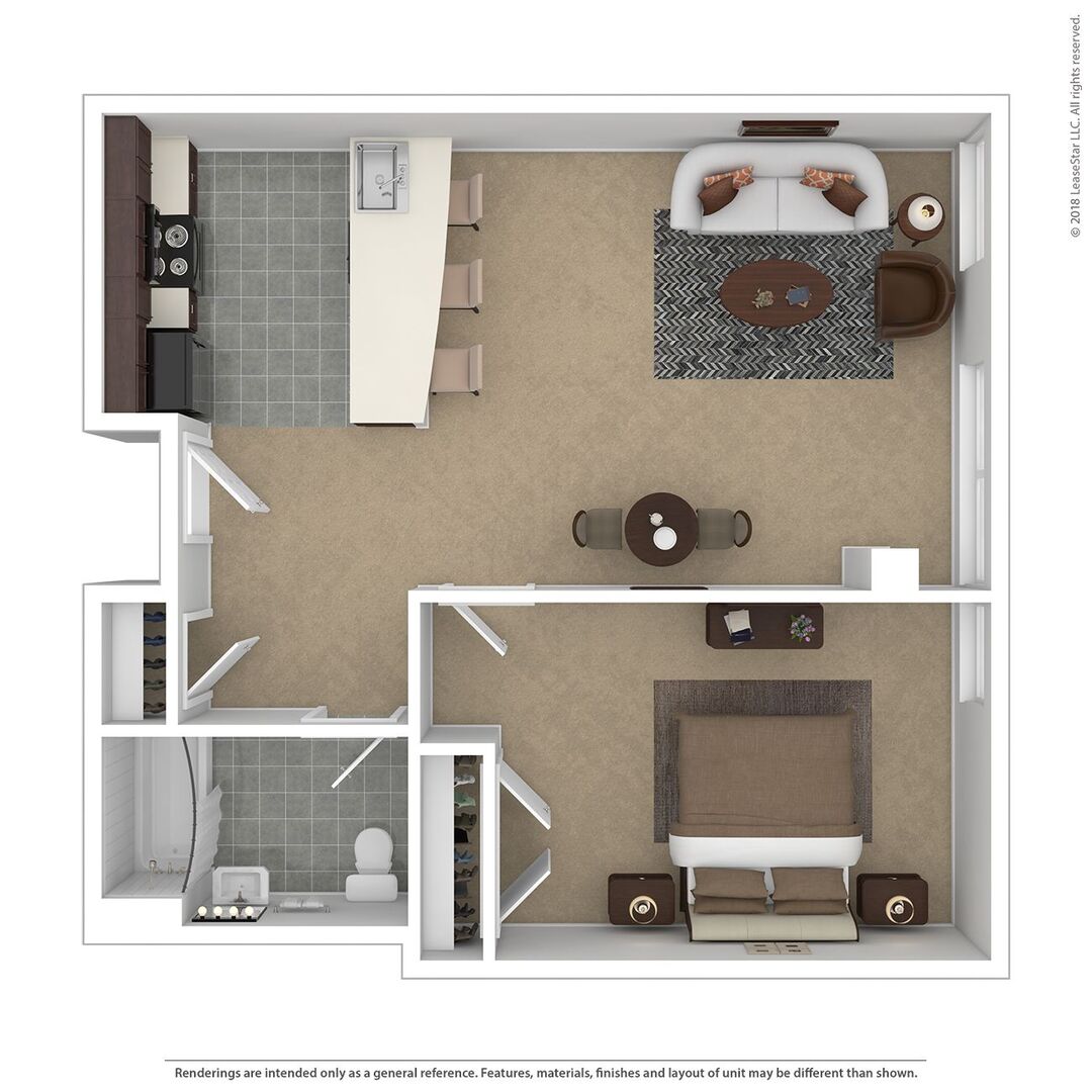 One Bedroom floor plan