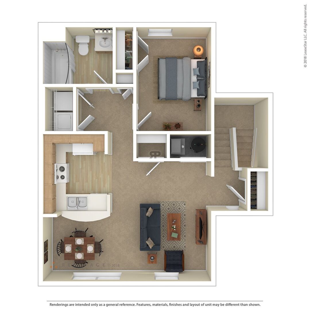 1 Bedroom floor plan