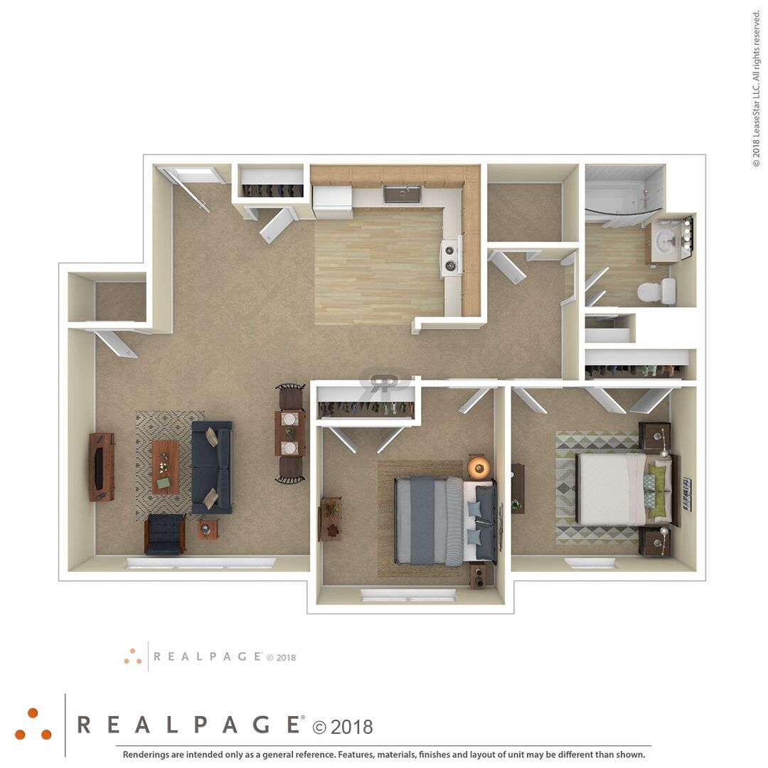 2 Bedroom floor plan