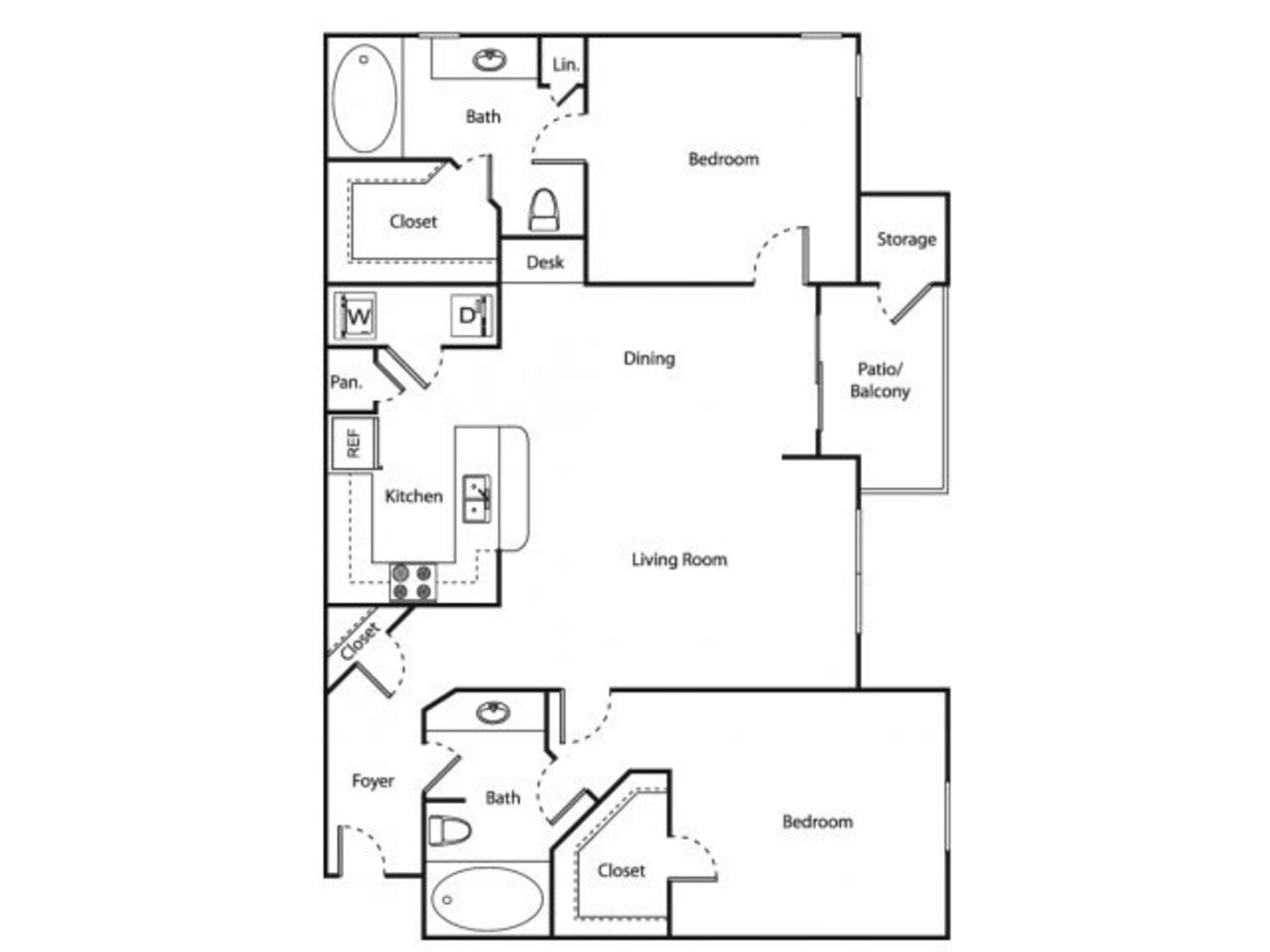 2 Bedroom Apartment – 10500 Fountain Lake Drive #0636, Stafford, TX 77477