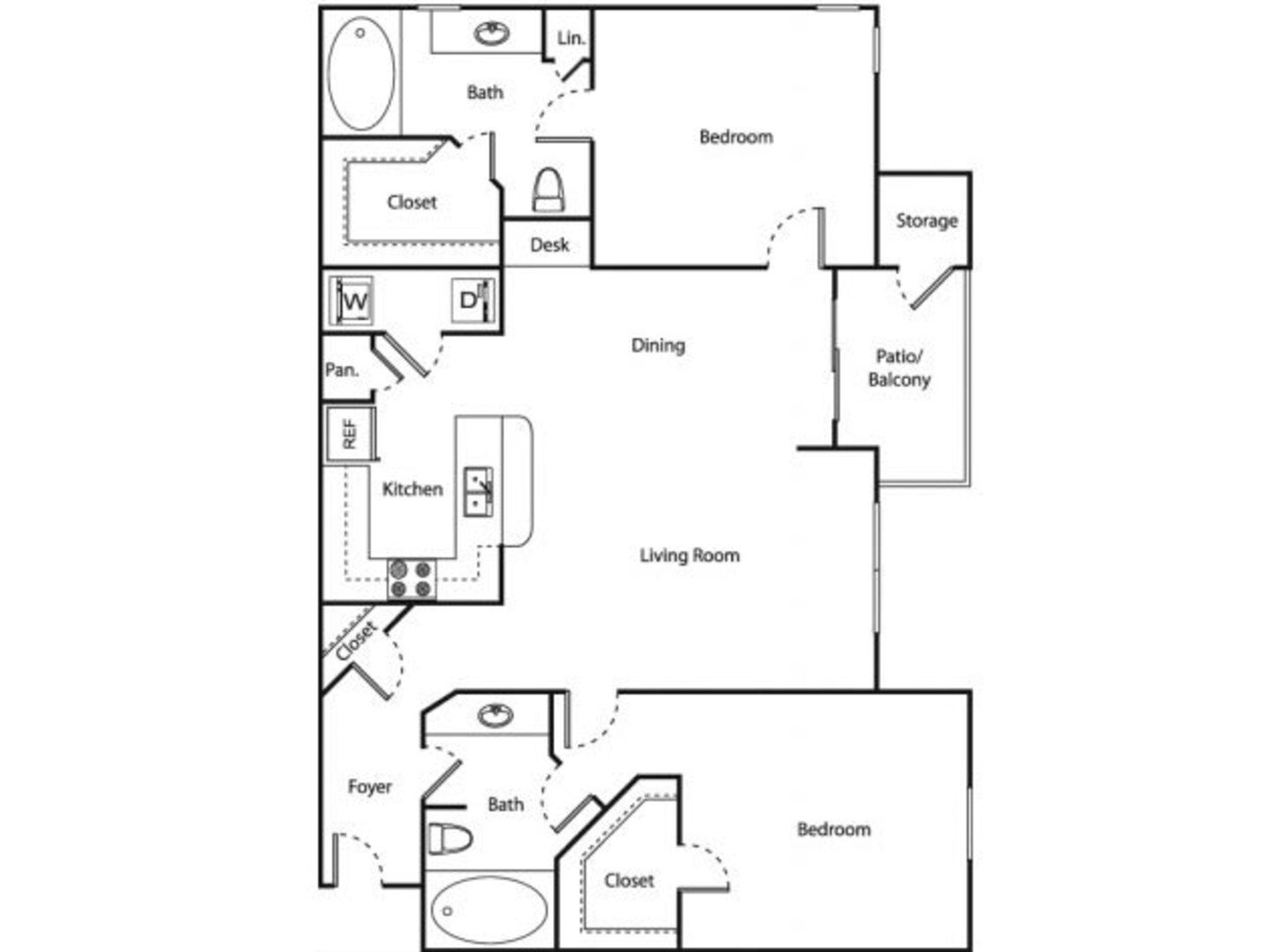 2 Bedroom Apartment – 10500 Fountain Lake Drive #0418, Stafford, TX 77477