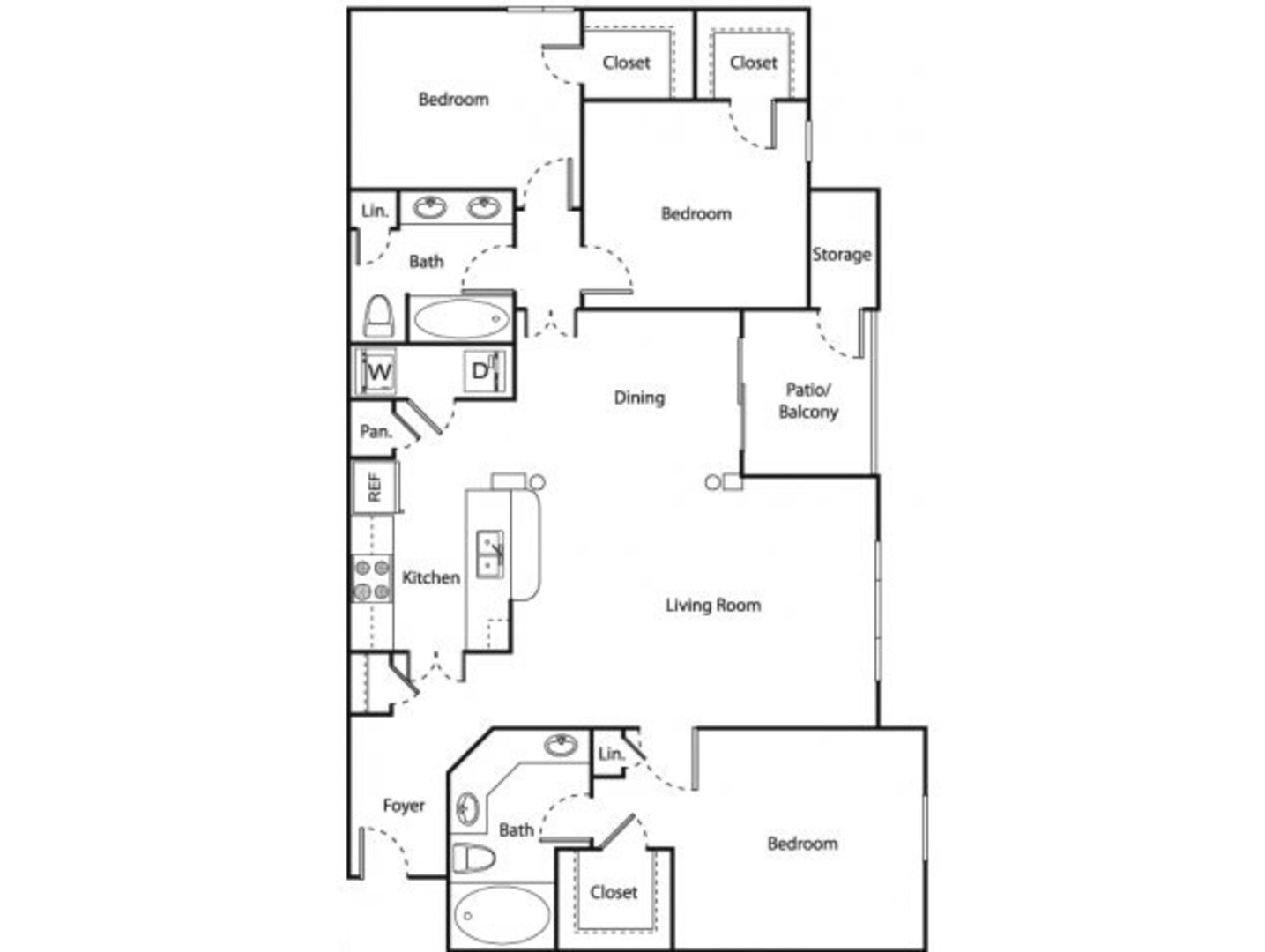 3 Bedroom Apartment – 10500 Fountain Lake Drive #1521, Stafford, TX 77477