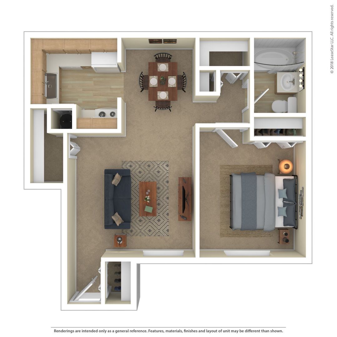 1 Bedroom floor plan