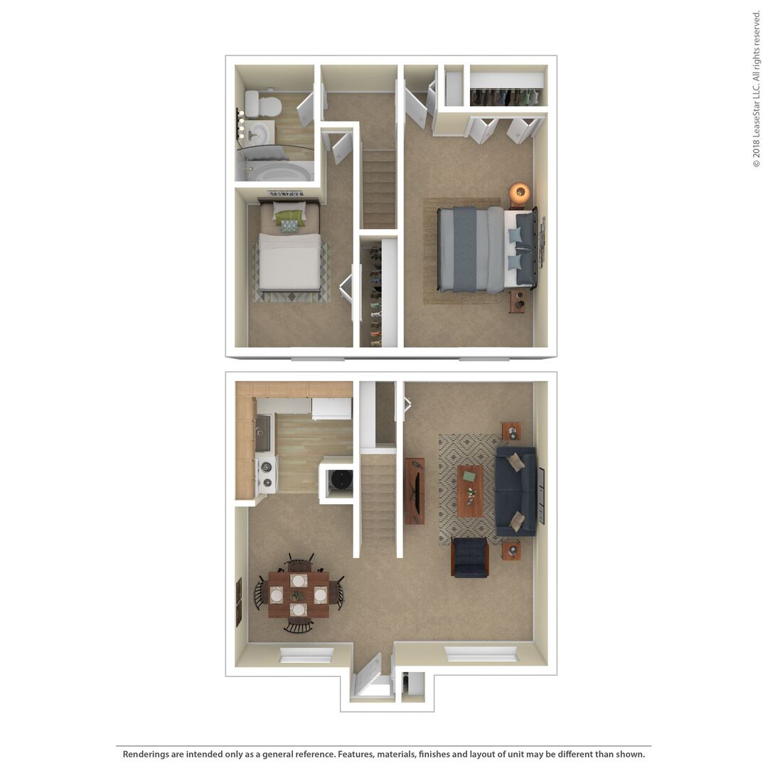 2 Bedroom floor plan