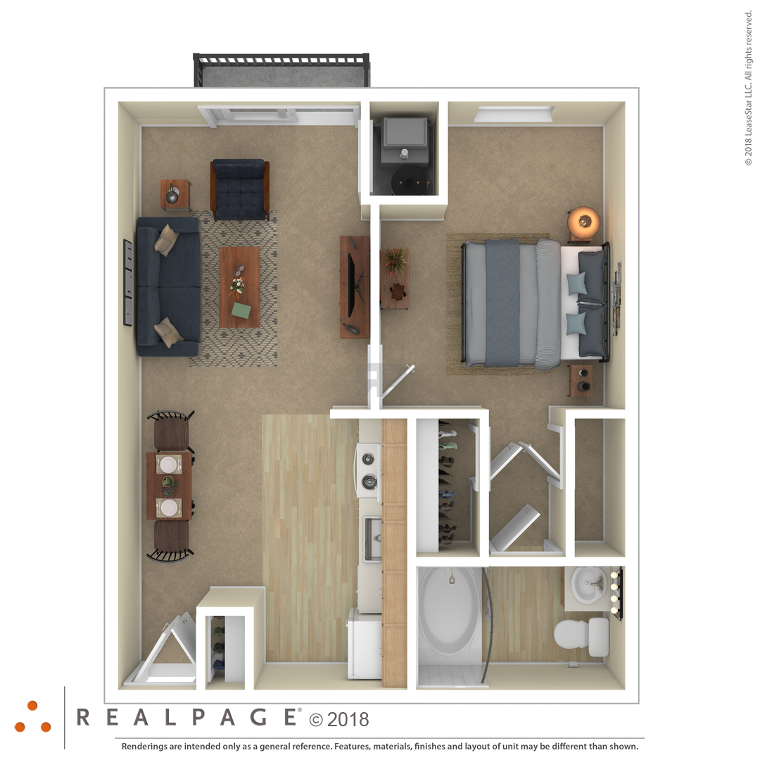1 Bedroom floor plan