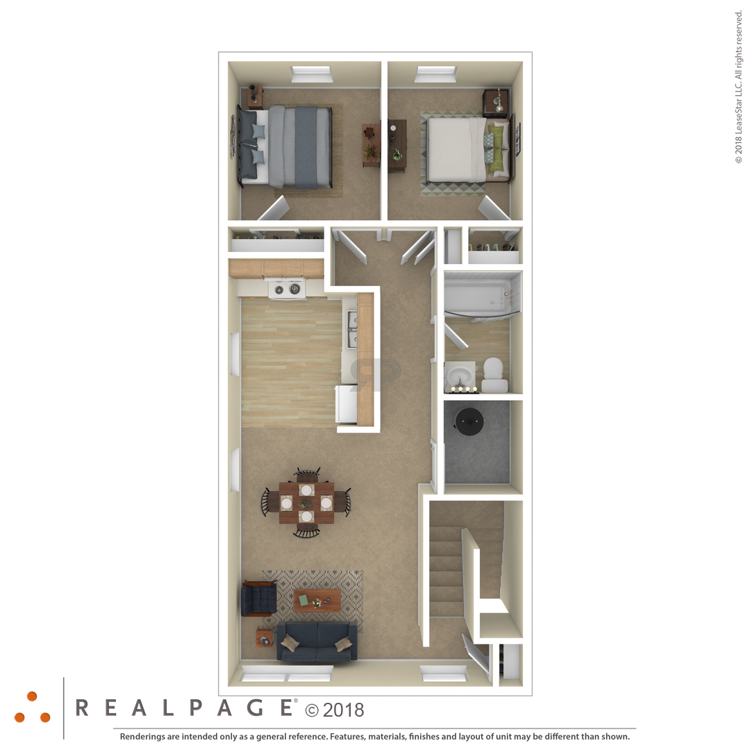 2 Bedroom floor plan