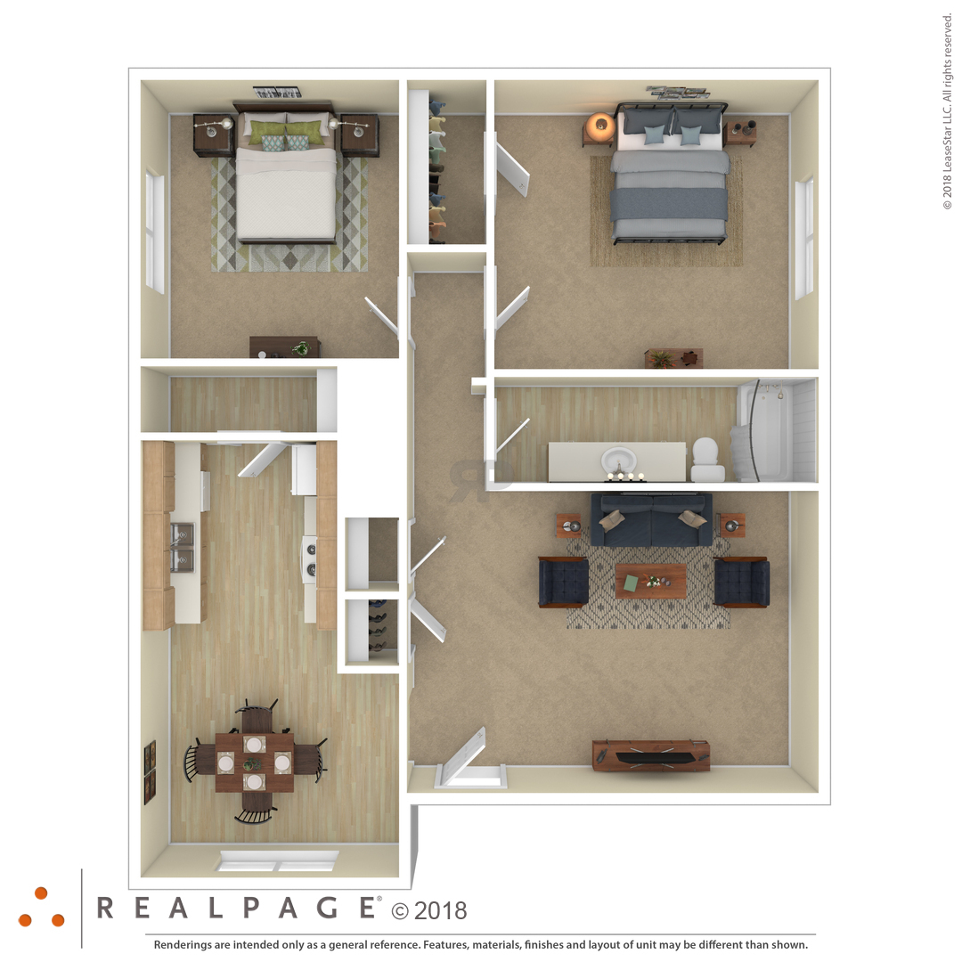 2 Bedroom floor plan
