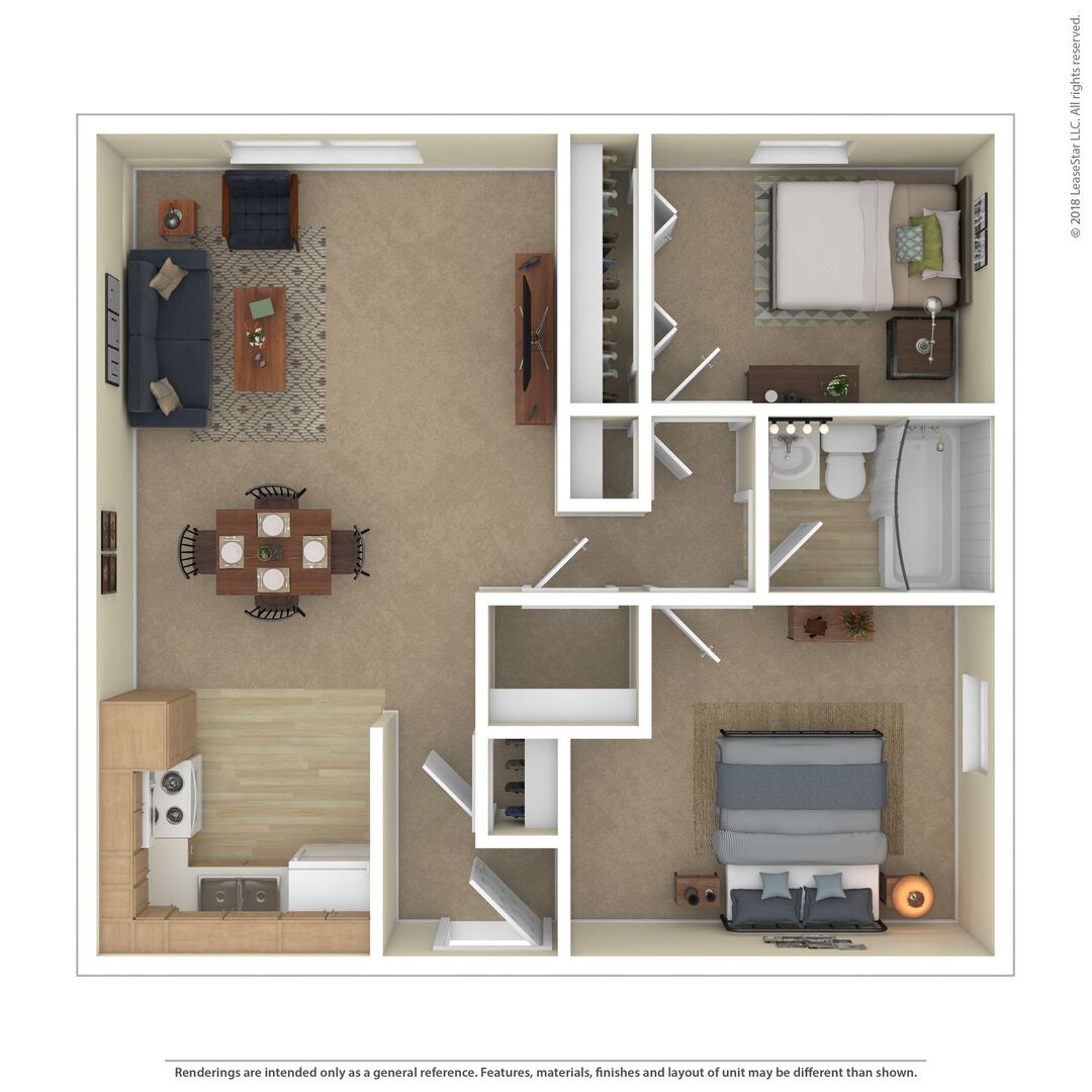 2 Bedroom floor plan