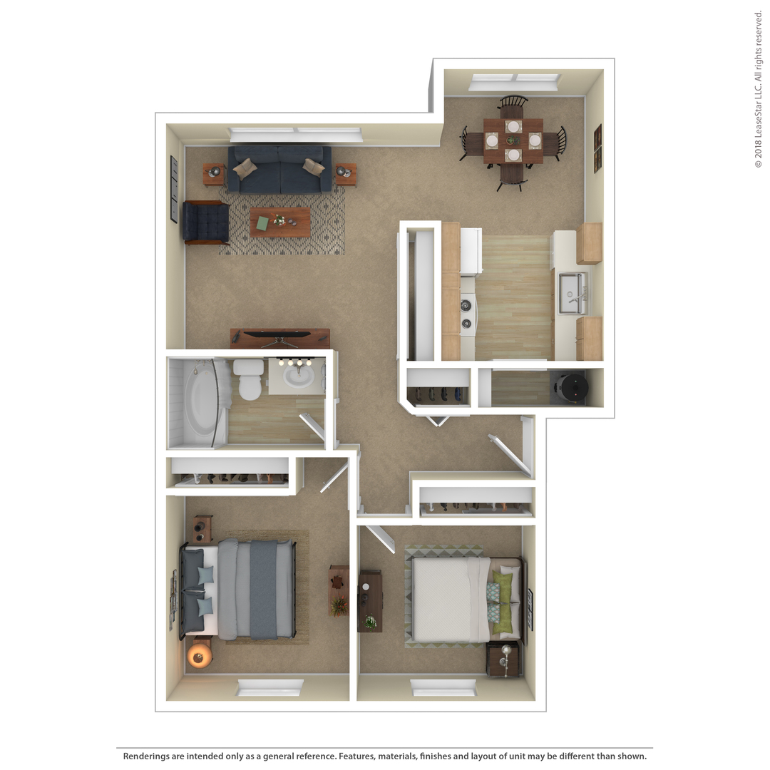 2BR floor plan