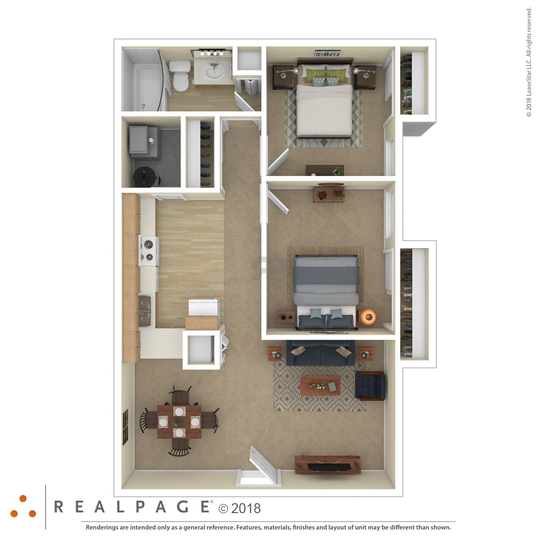 2 Bedroom floor plan