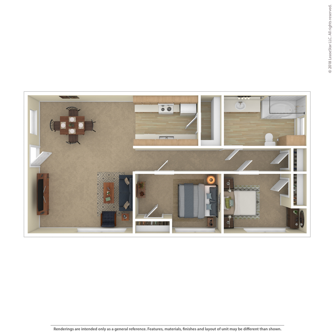 2 Bed floor plan