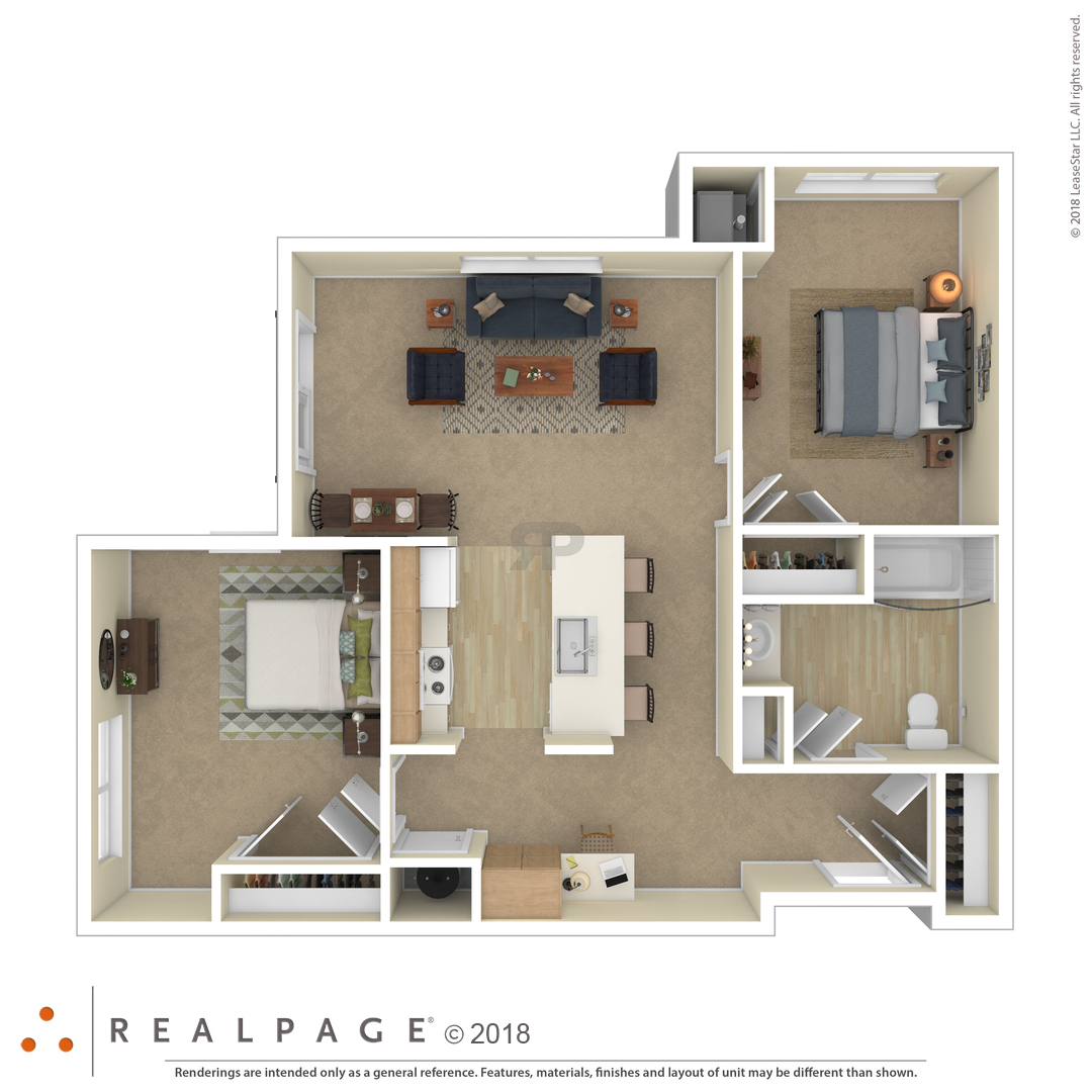 2 Bedroom floor plan