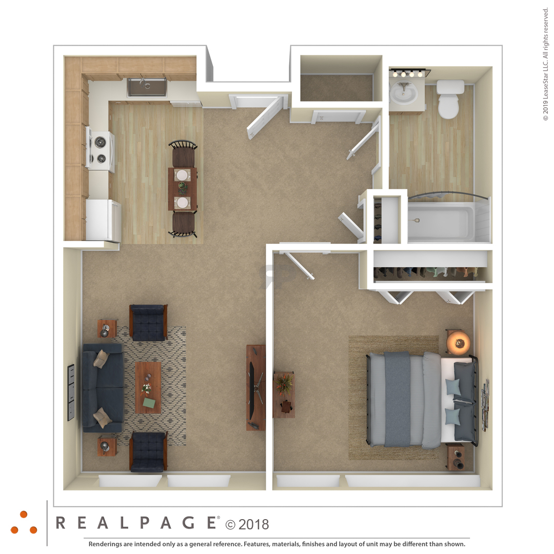 One Bedroom floor plan