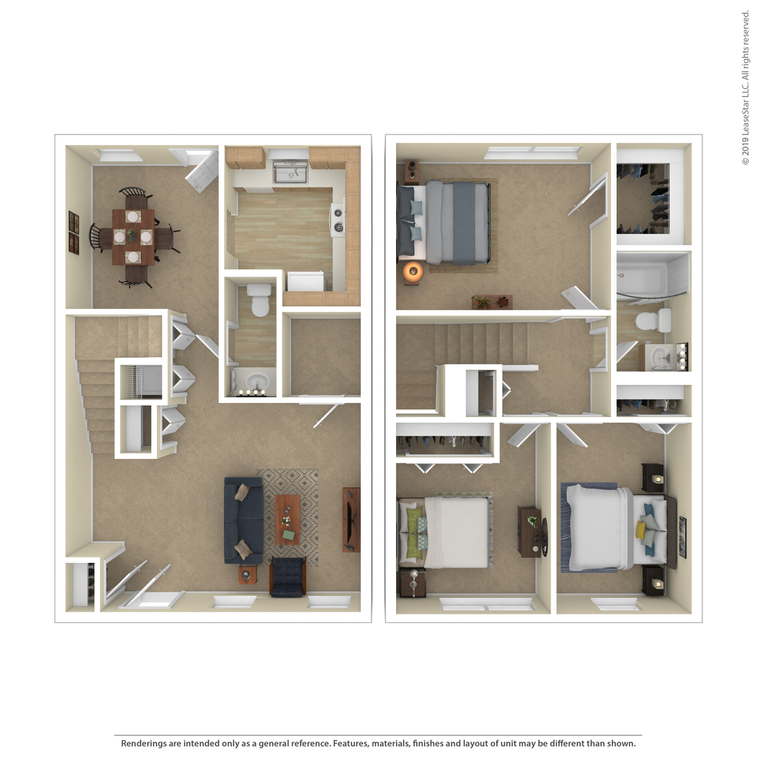 3 Bedroom floor plan