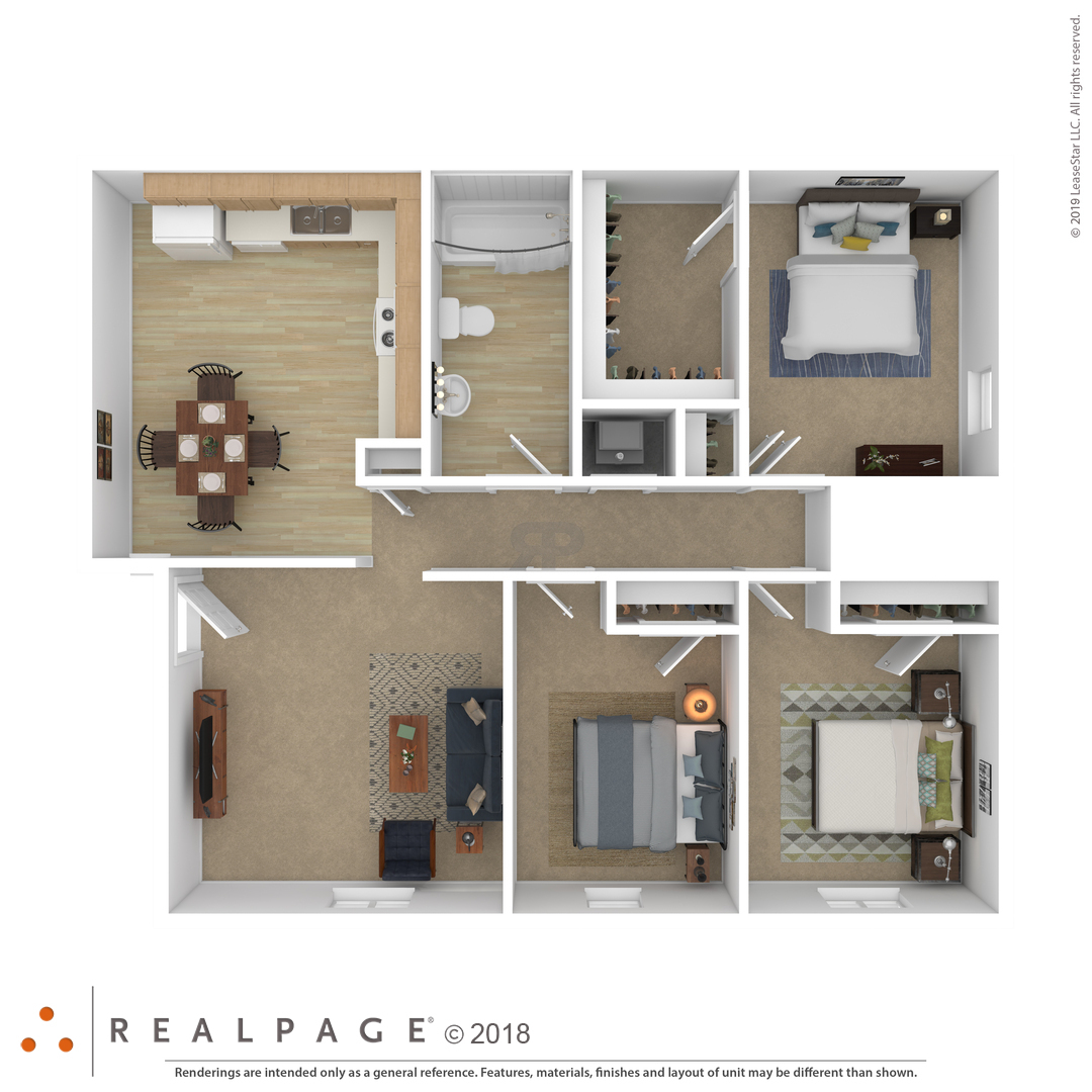 3 BEDROOM floor plan