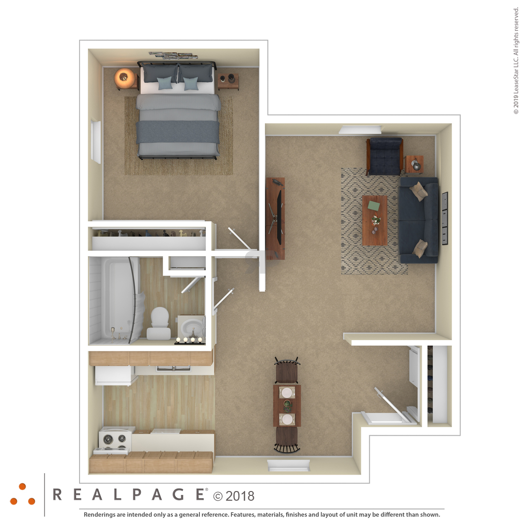 1 Bedroom floor plan
