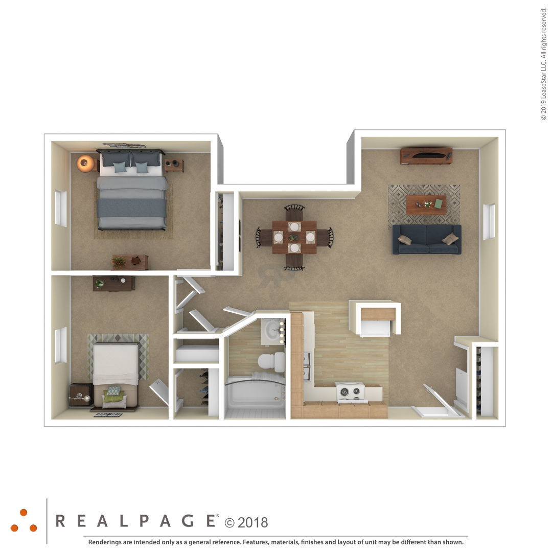 2 Bedroom floor plan