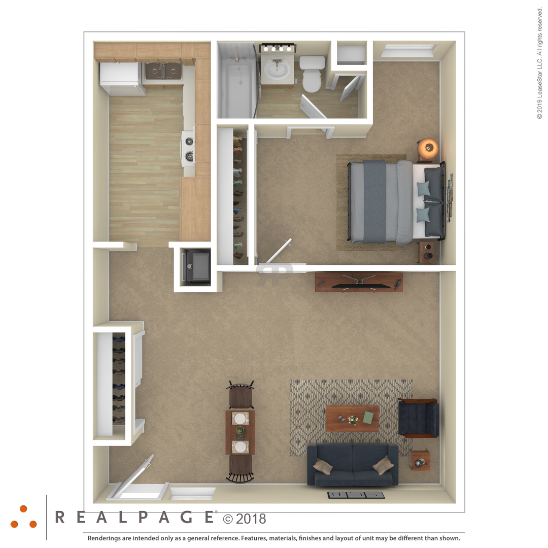 1 Bedroom floor plan