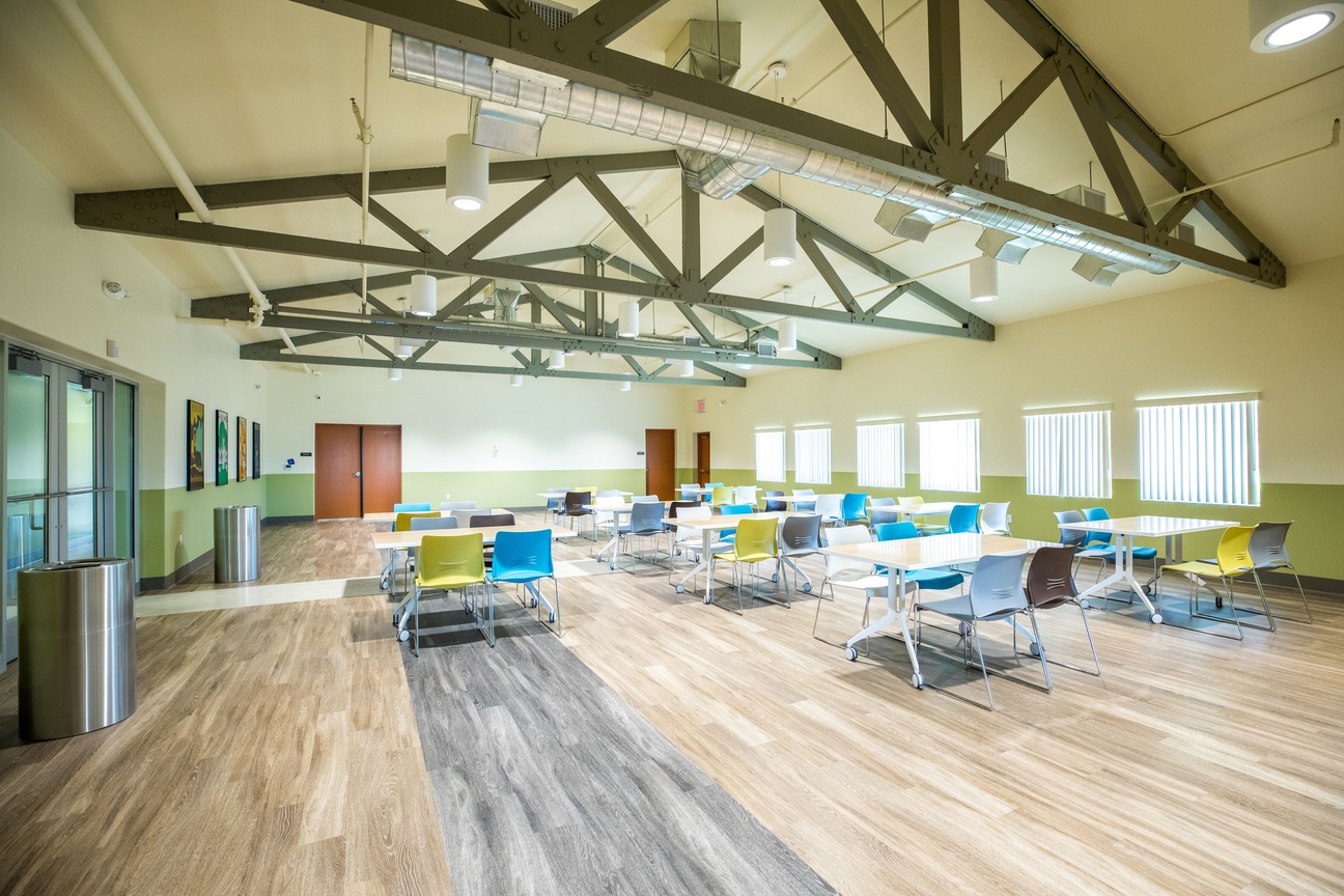 Shared interior space at Coffelt-Lamoreaux.