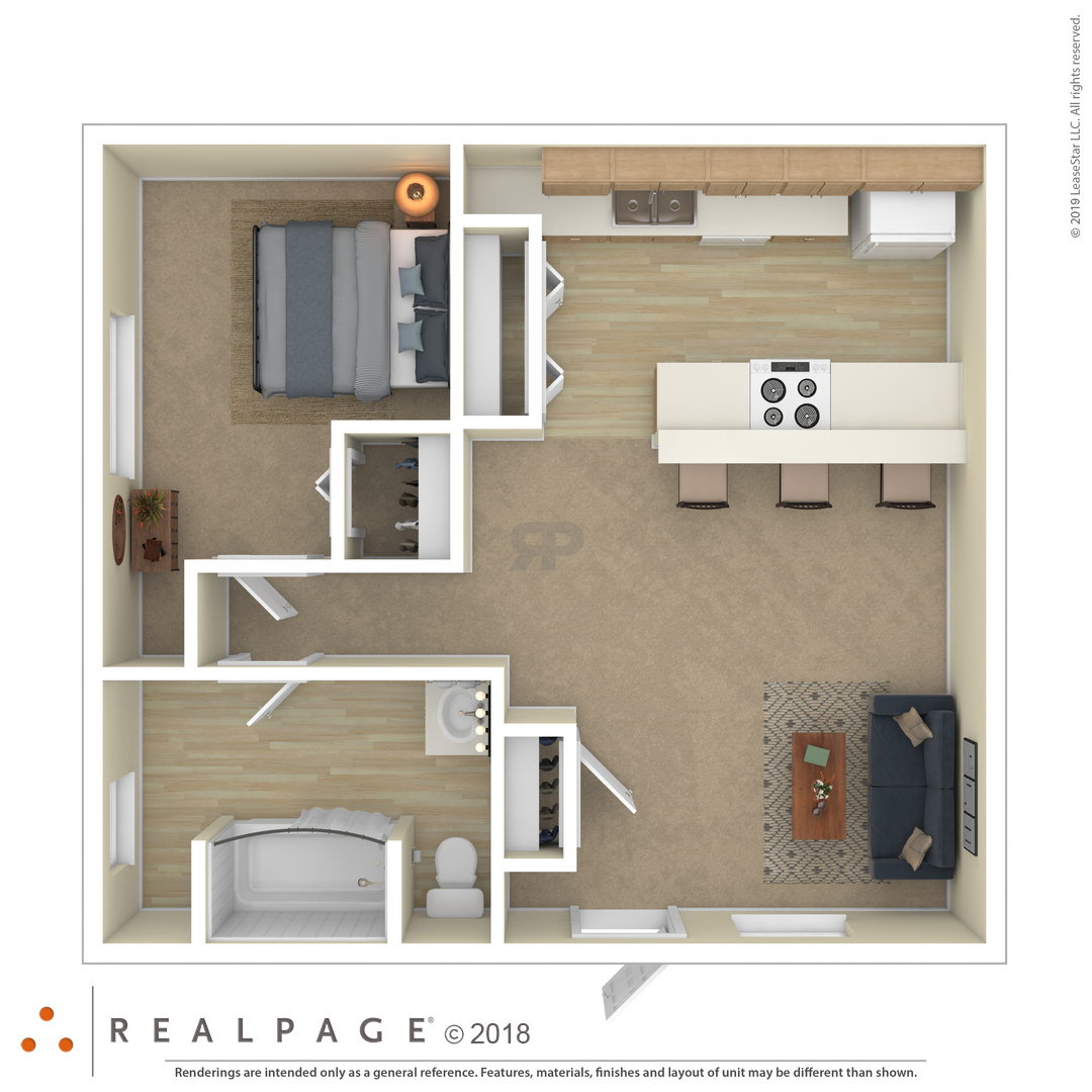1 Bedroom floor plan