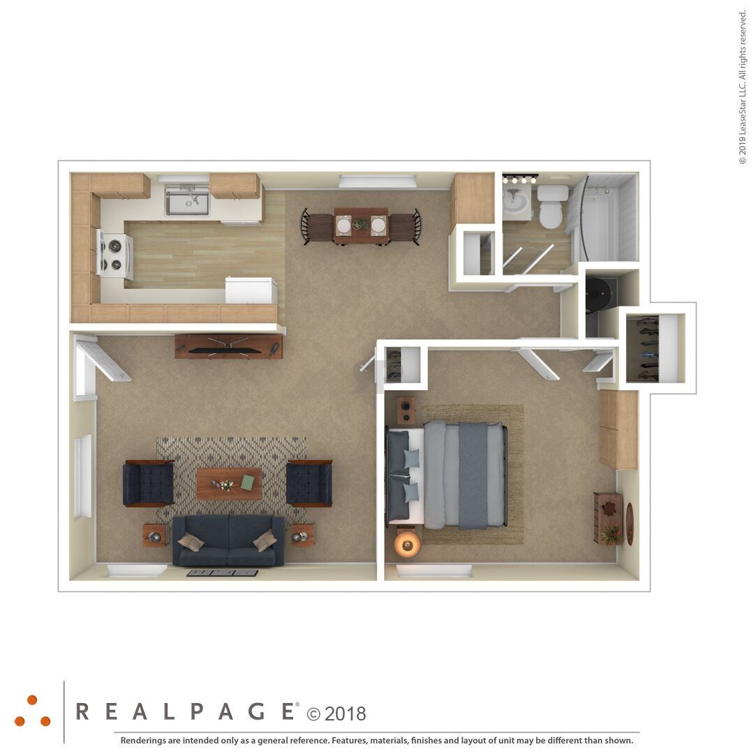 1 Bedroom floor plan