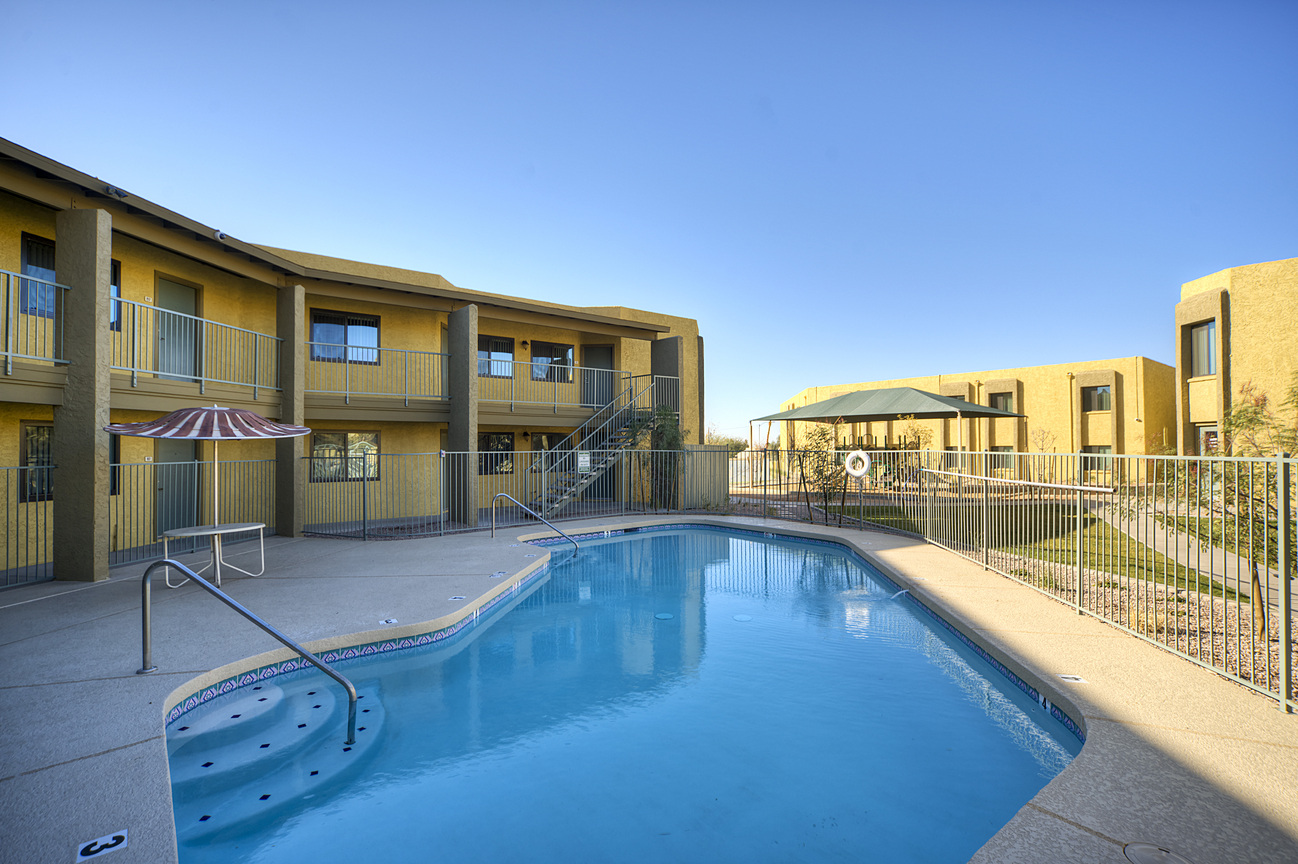 Pool and poolside area at West Eleventh.