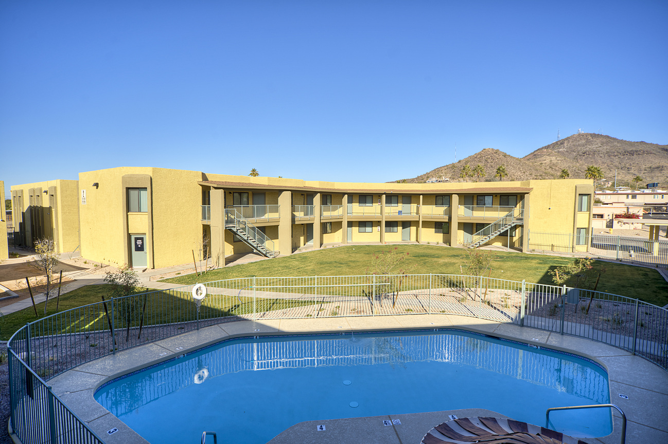 Pool and poolside area at West Eleventh.