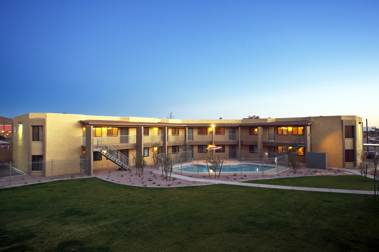 Pool and poolside area at West Eleventh.