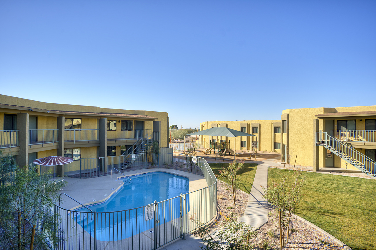 Pool and poolside area at West Eleventh.