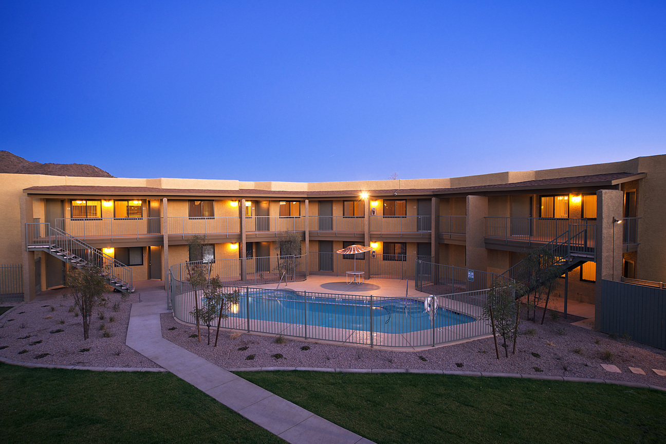 Pool and poolside area at West Eleventh.