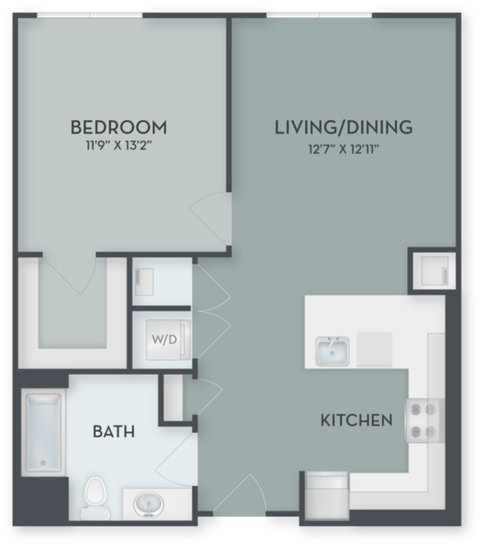 One Bedroom A1 floor plan
