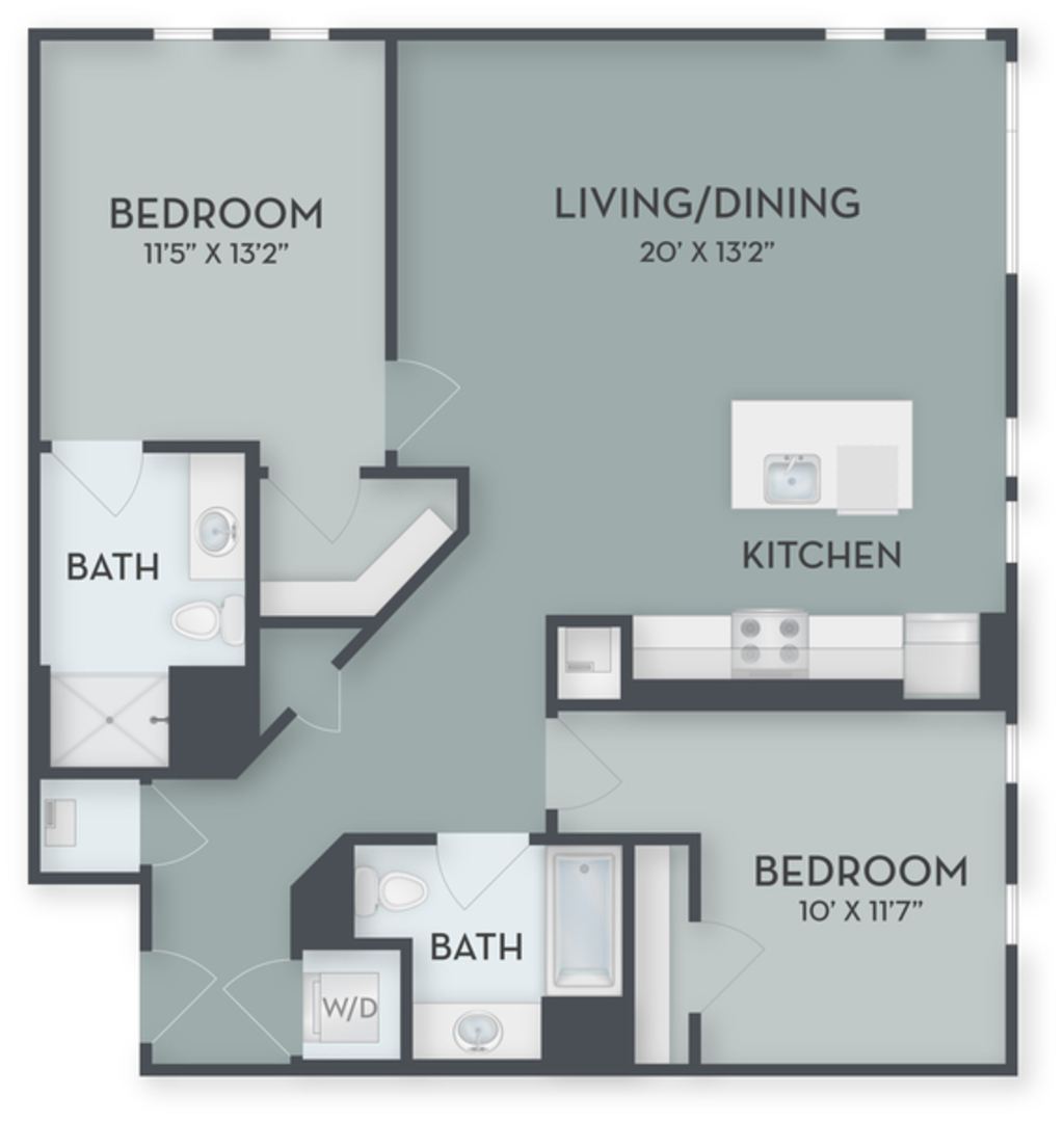 Two Bedroom B2 floor plan