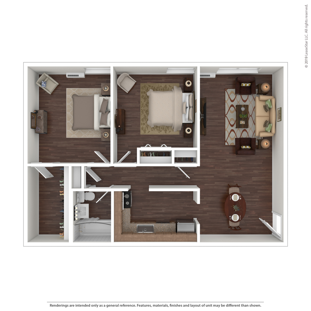 Two Bedroom Standard floor plan