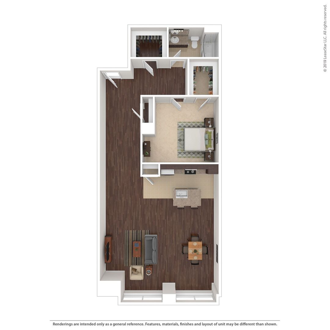 One Bedroom floor plan