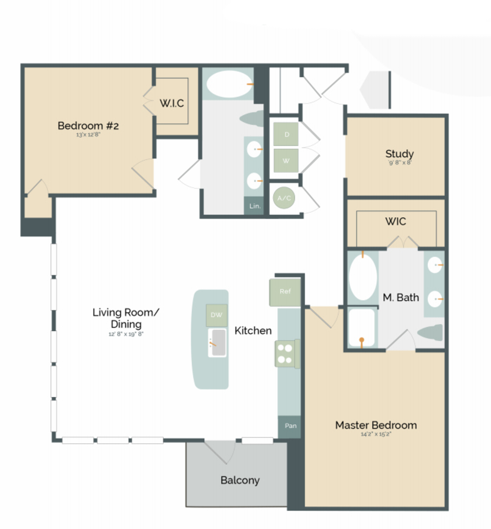 2 Bedroom Apartment – 150 West Sam Houston Parkway North #1433, Houston, TX 77024