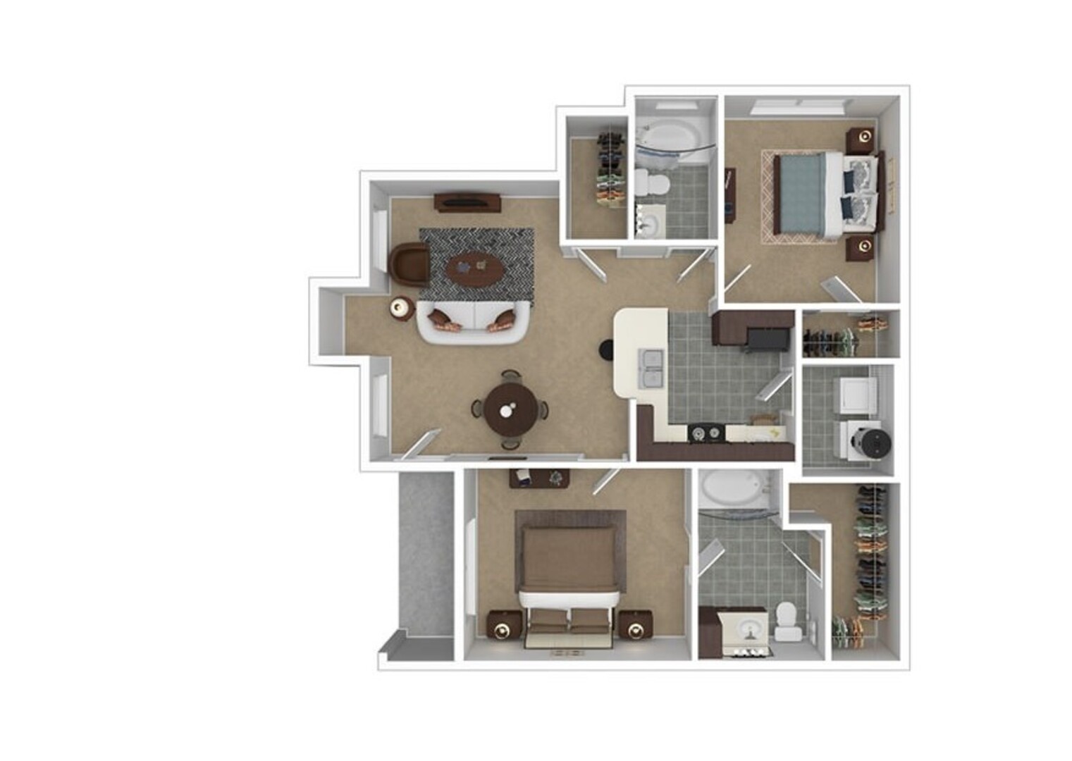 2 Bedroom Apartment – 1895 Barker Cypress Road #11-114, Houston, TX 77084