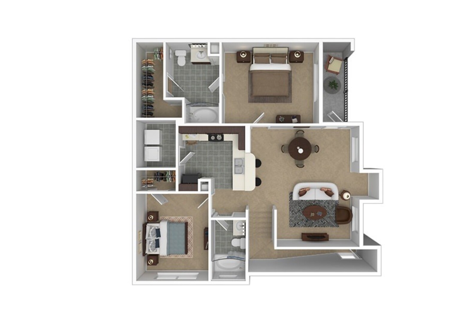 2 Bedroom Apartment – 1895 Barker Cypress Road #09-107, Houston, TX 77084