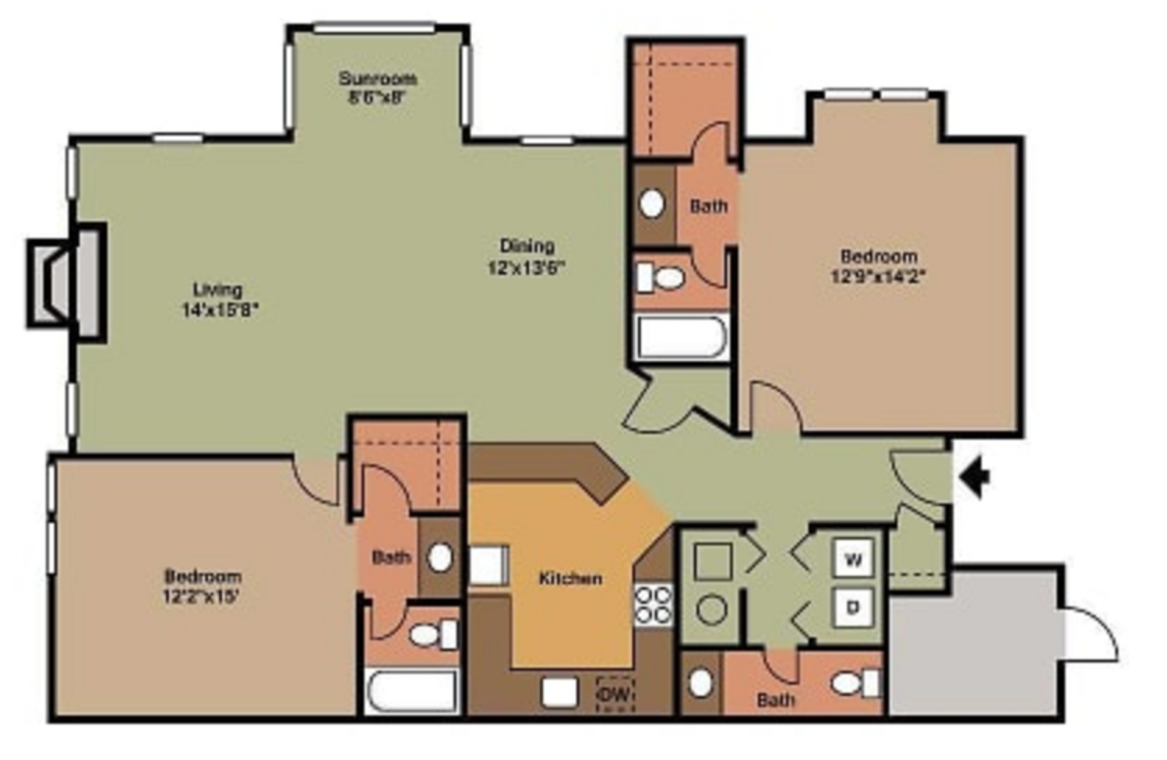 2 Bedroom Apartment – 500 Maxham Rd #4205, Austell, GA 30168