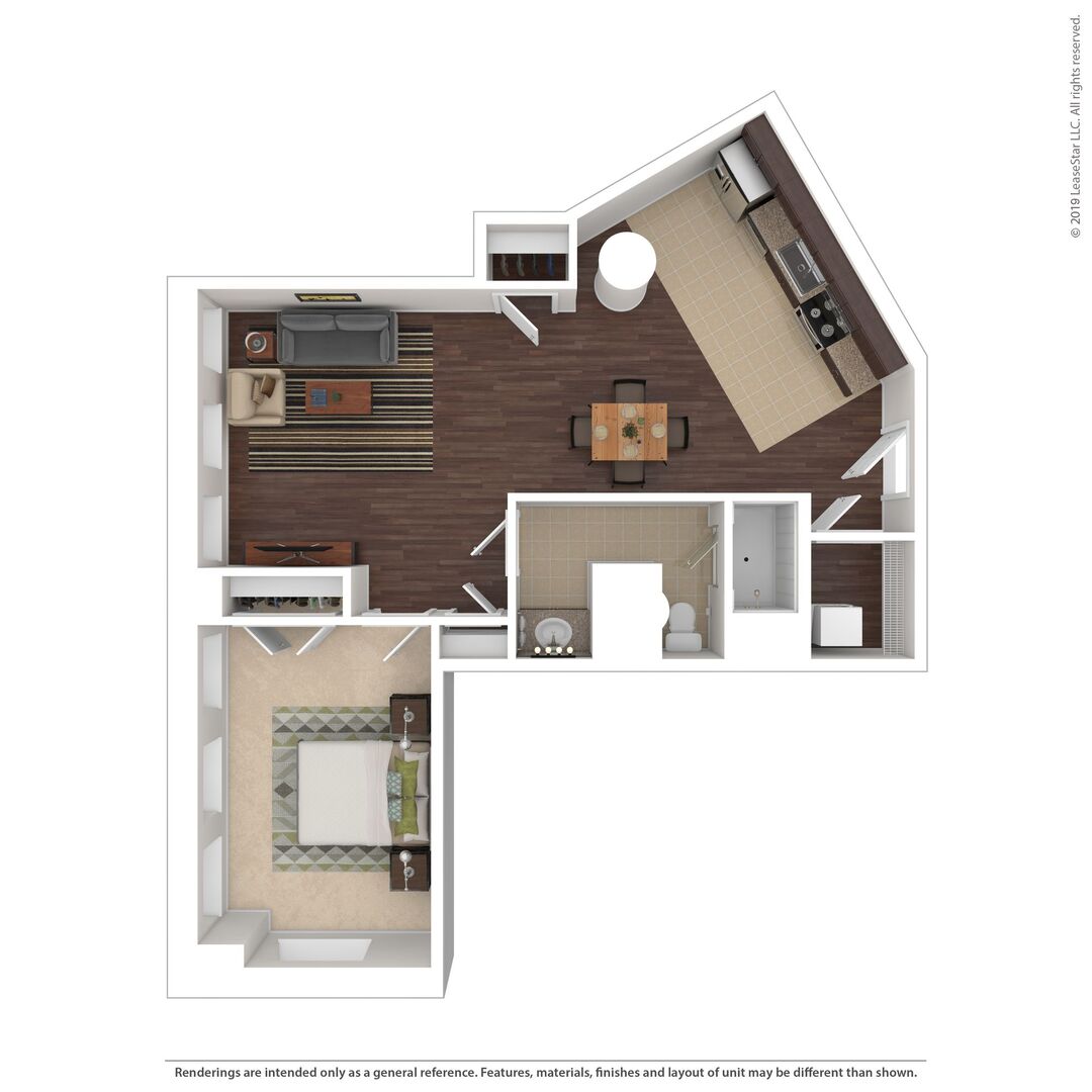 One Bedroom floor plan