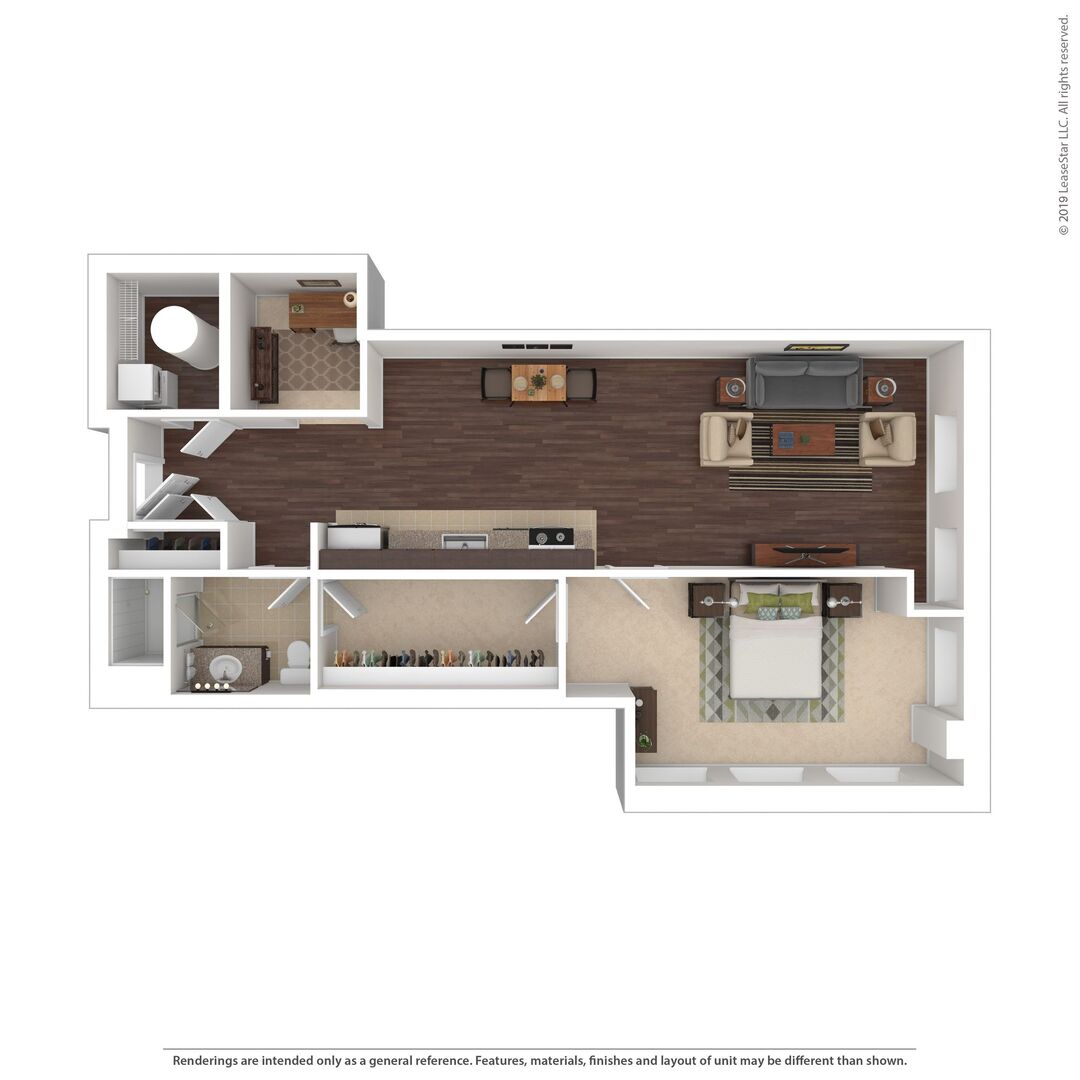 One Bedroom Den floor plan